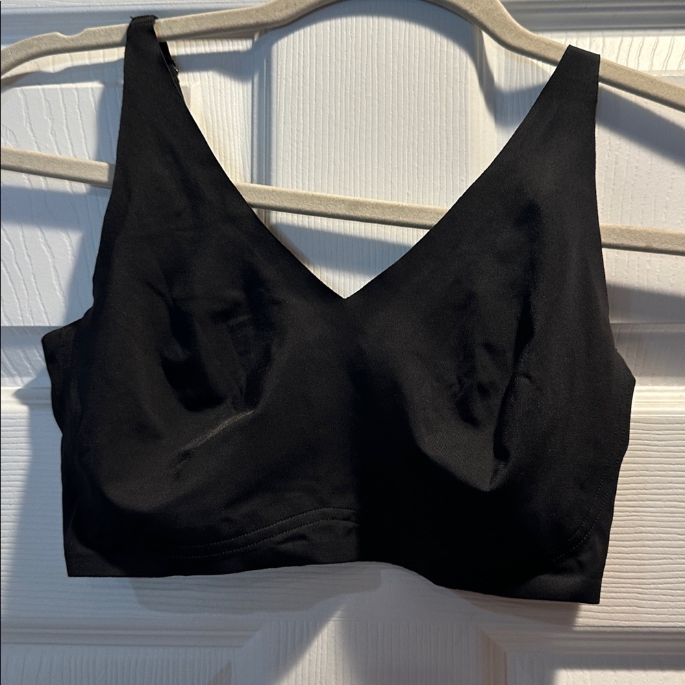 Ruby Ribbon Black V-Neck Second Skin Demiette Bra… - image 3